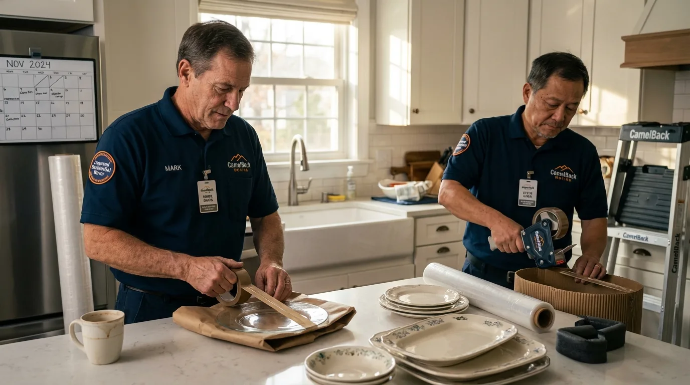 Professional crew packing kitchen dishware in Pennington Gap, VA